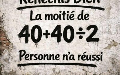 Calcul mathématique – Réfléchis bien !