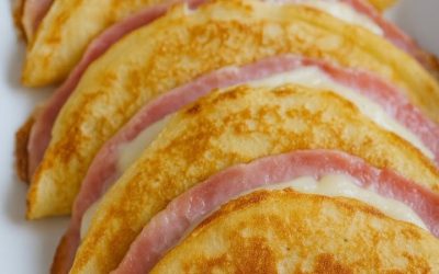Verrine de fromage frais au jambon et au concombre, exquise !