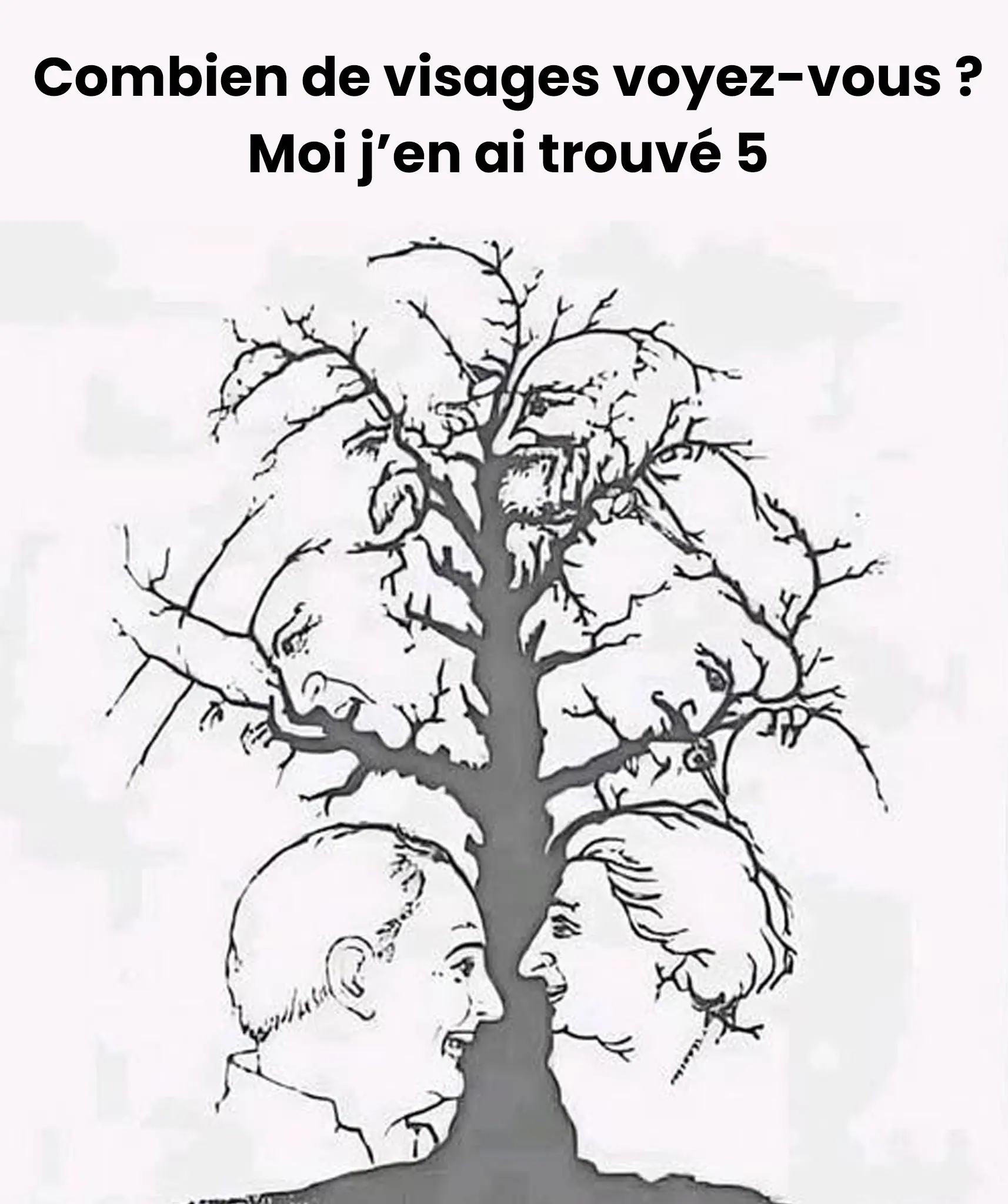 Combien de visages voyez-vous dans cet arbre ?