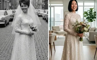 J’ai décidé de porter la robe de mariée de ma grand-mère en son honneur, mais en la retouchant, j’ai trouvé un mot caché qui révélait la vérité sur mes parents