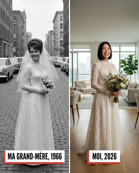 J’ai décidé de porter la robe de mariée de ma grand-mère en son honneur, mais en la retouchant, j’ai trouvé un mot caché qui révélait la vérité sur mes parents