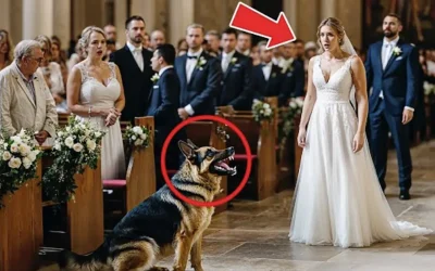 Le jour de son mariage, son berger allemand lui a barré le passage