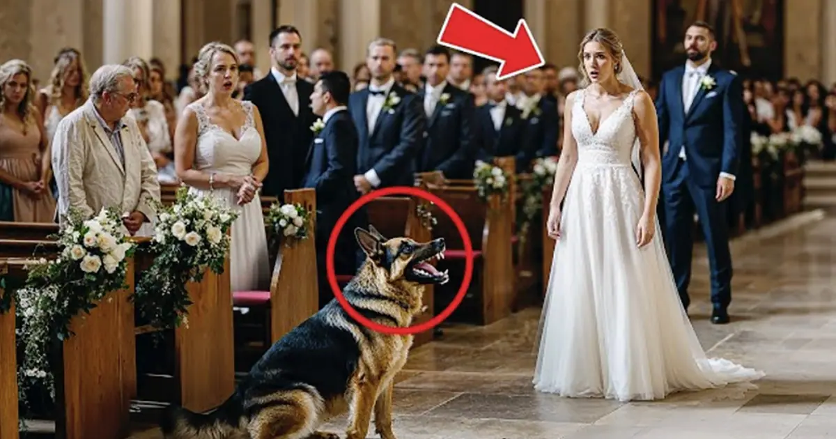 Le jour de son mariage, son berger allemand lui a barré le passage