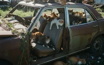 Le matin où notre voiture abandonnée devint un royaume de félins errants