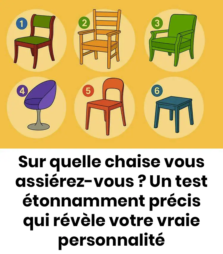 Sur quelle chaise vous assiérez-vous ? Un test étonnamment précis de votre personnalité