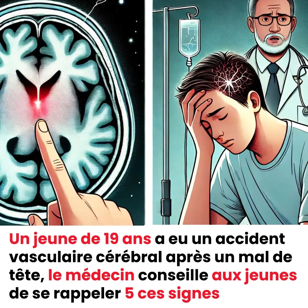 Un cas rare : Un adolescent de 19 ans victime d’un AVC suite à des maux de tête