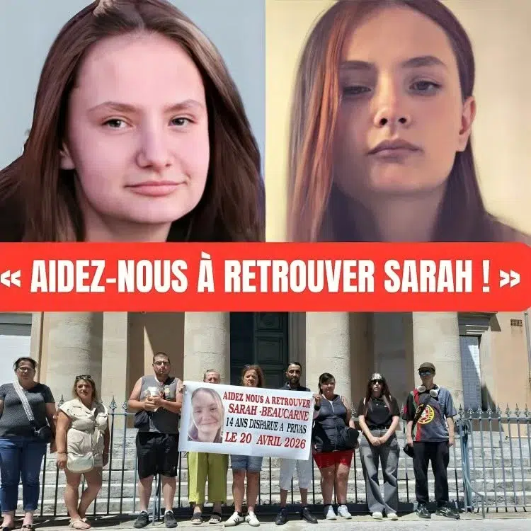 Une angoisse insoutenable pour toute une famille… Depuis le 20 avril, Sarah, seulement 14 ans, a disparu du foyer où elle avait été placée à Privas en Ardèche. Après une première fugue avec un homme de 28 ans, la jeune adolescente s’est volatilisée sans laisser de trace. Sa grand-mère Catherine ne dort plus, ne mange plus et passe ses journées à pleurer : « Je ne dors plus, je ne mange plus. » Une marche a eu lieu samedi devant le palais de justice pour accélérer les recherches. Le parquet d’Avignon a ouvert une enquête pour enlèvement et séquestration de mineure. Partagez massivement pour aider à la retrouver ! Chaque partage compte dans cette course contre la montre. Lire les détails