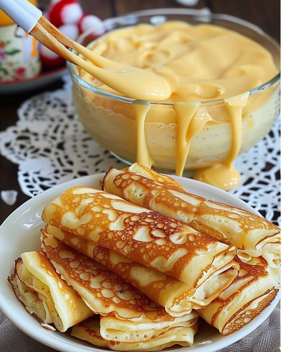 Crêpes au fromage blanc sans farine, prêtes en 5 minutes, un vrai régal !