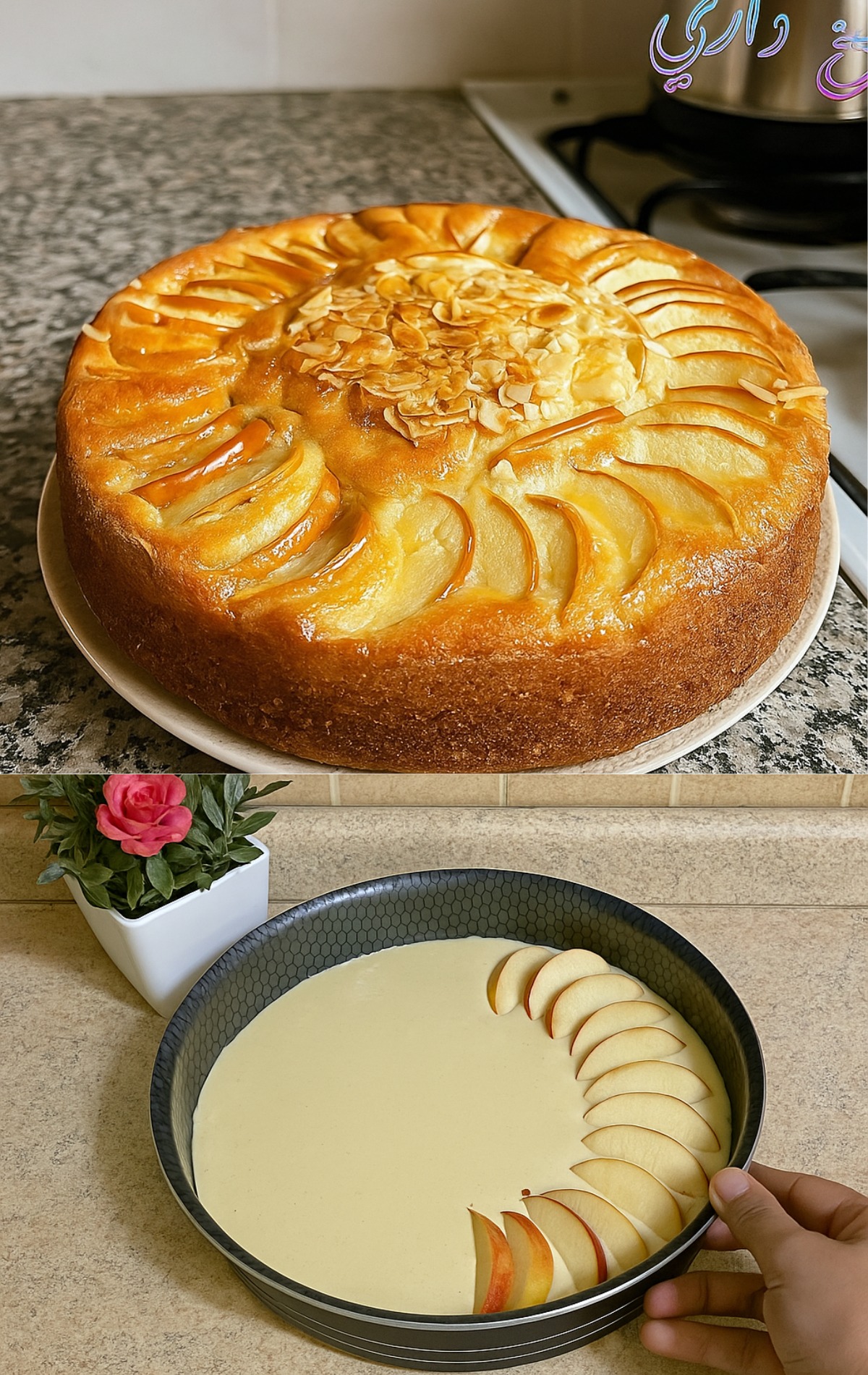 Gâteau moelleux aux pommes et amandes