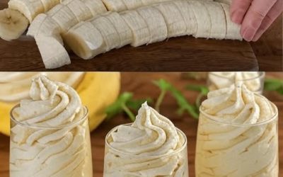 Mousse à la banane prête en 5 minutes