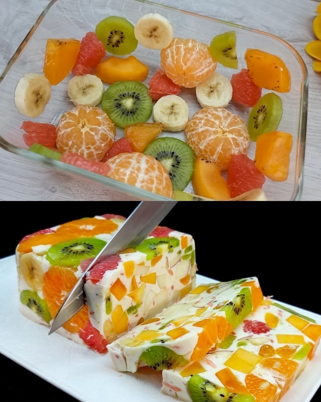 Du lait et des fruits, tout simplement ! Un dessert sain et délicieux, sans gélatine ! Prêt en 5 minutes.