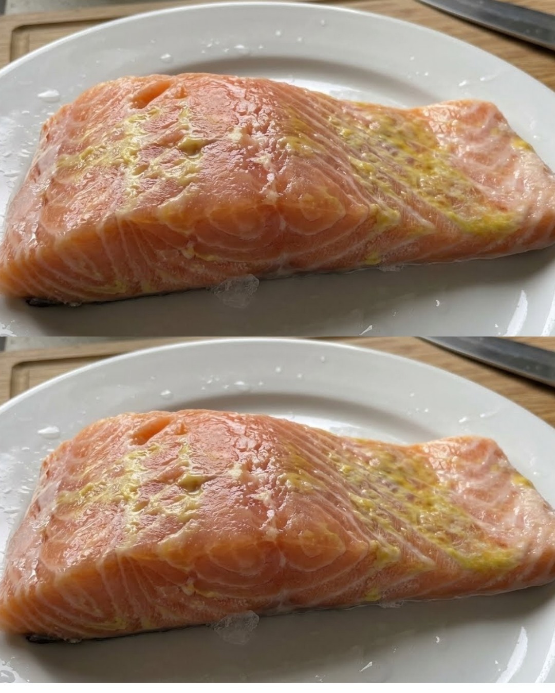 Voilà pourquoi votre saumon décongelé a des taches jaunes.