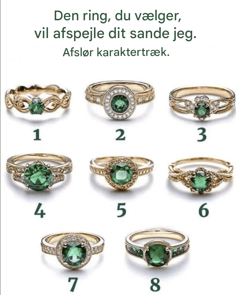 Den ring, du vælger, vil afsløre dine sande karaktertræk.