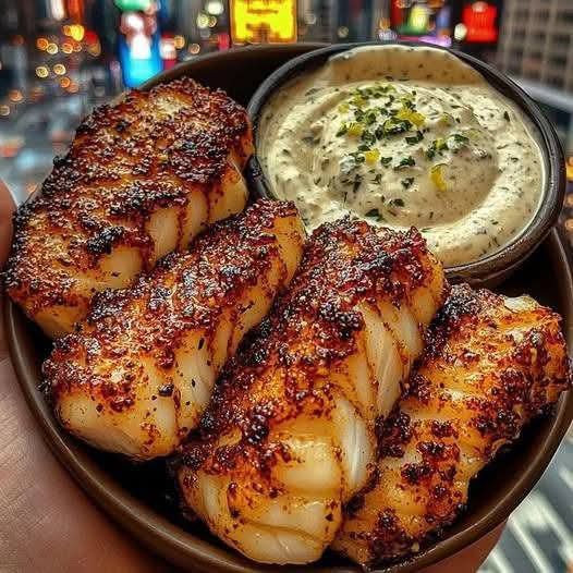 Cabillaud poêlé à la sauce au beurre citronné