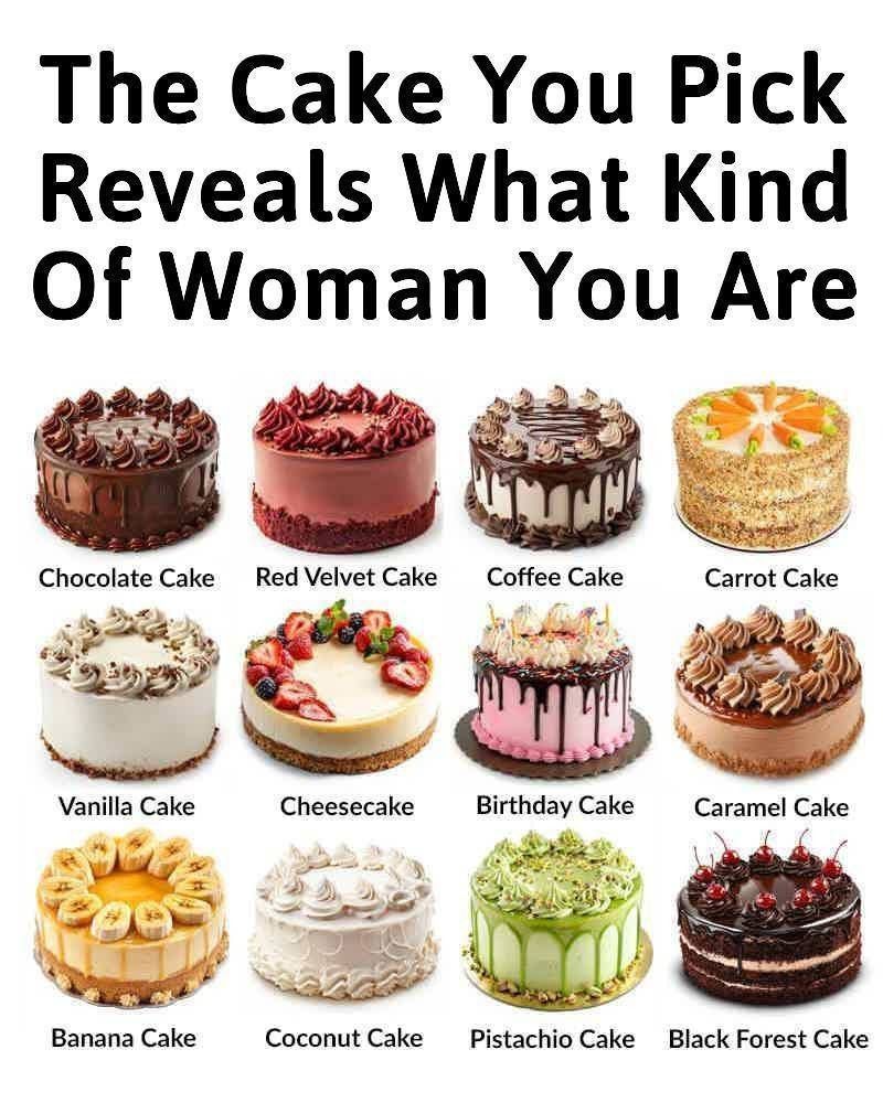 Le gâteau que vous choisissez révèle quel genre de femme vous êtes.