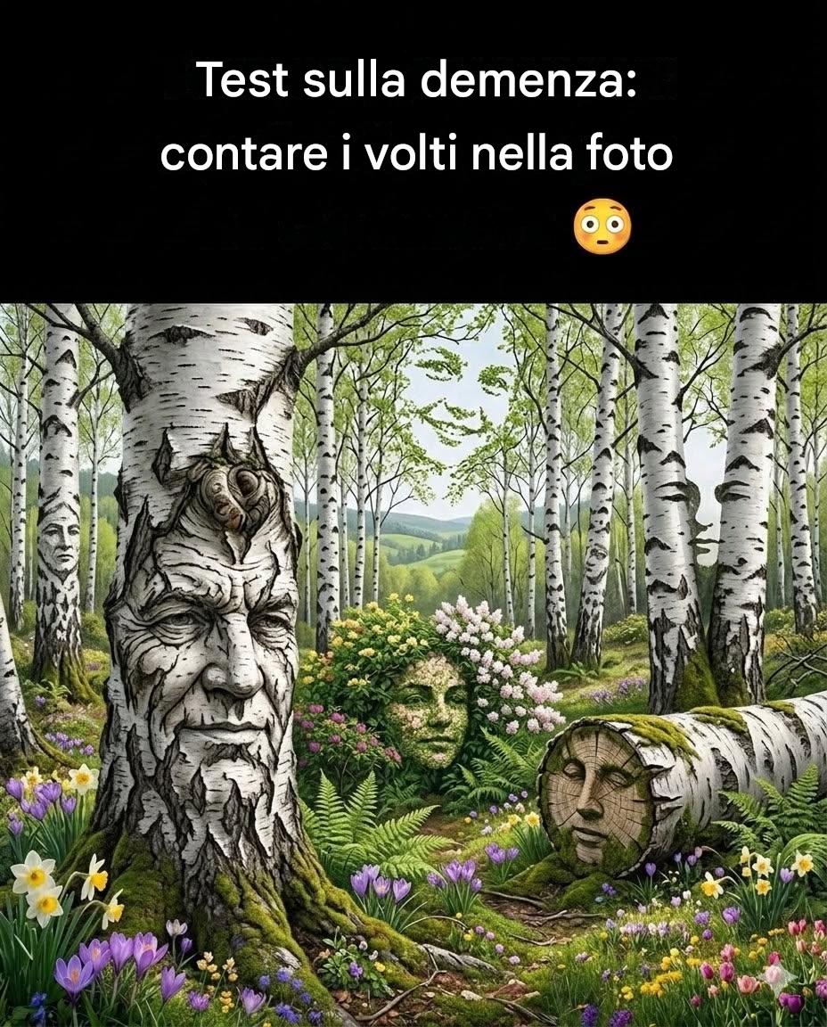 Test de démence : Comptez les visages sur l’image – Combien en voyez-vous dans la forêt ?