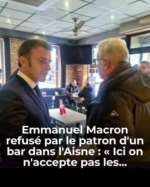 Ce patron de bar n’a pas fait dans la dentelle face à Macron 🤐😱 👇Voir plus 👇💬