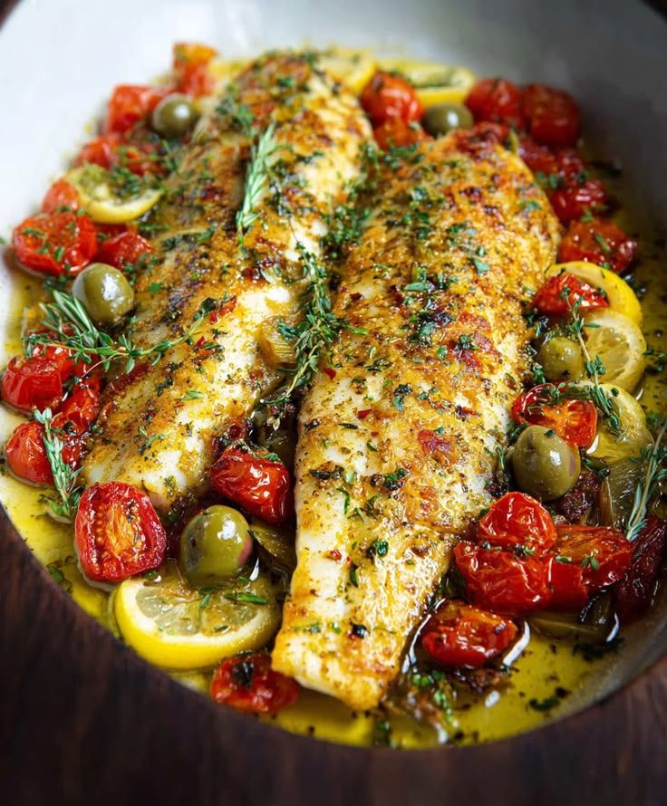Recette simple de poisson au four à la méditerranéenne