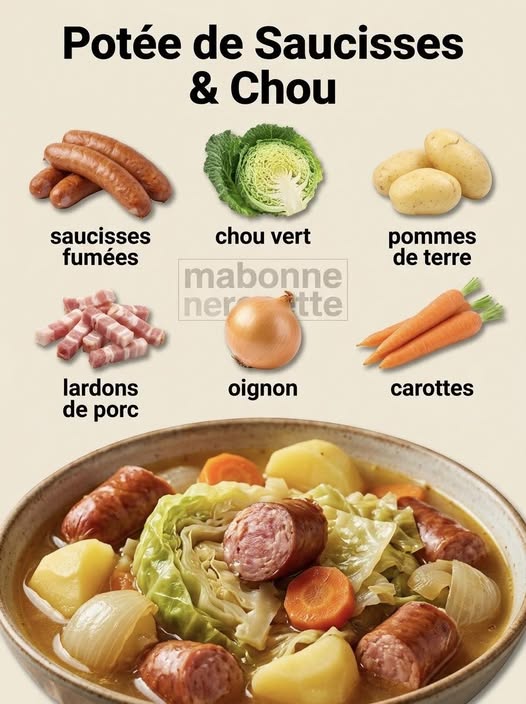 Potée de saucisses et chou