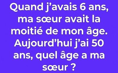 🛑 ALERTE PIÈGE ! 97% des gens répondent “50 ans” sans réfléchir. Ne faites pas la même erreur ! Calculez bien avant d’écrire votre réponse. La solution exacte est expliquée sur le lien ci-dessous