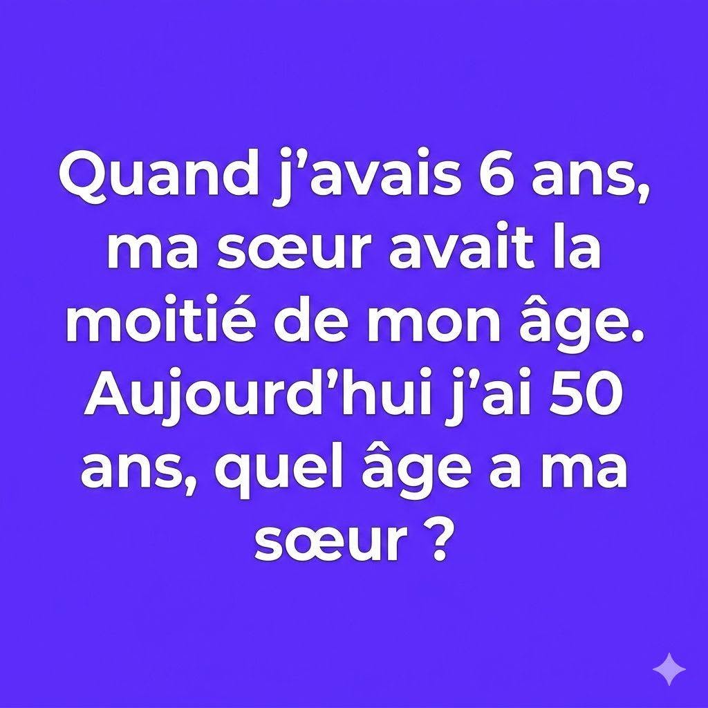 🛑 ALERTE PIÈGE ! 97% des gens répondent “50 ans” sans réfléchir. Ne faites pas la même erreur ! Calculez bien avant d’écrire votre réponse. La solution exacte est expliquée sur le lien ci-dessous