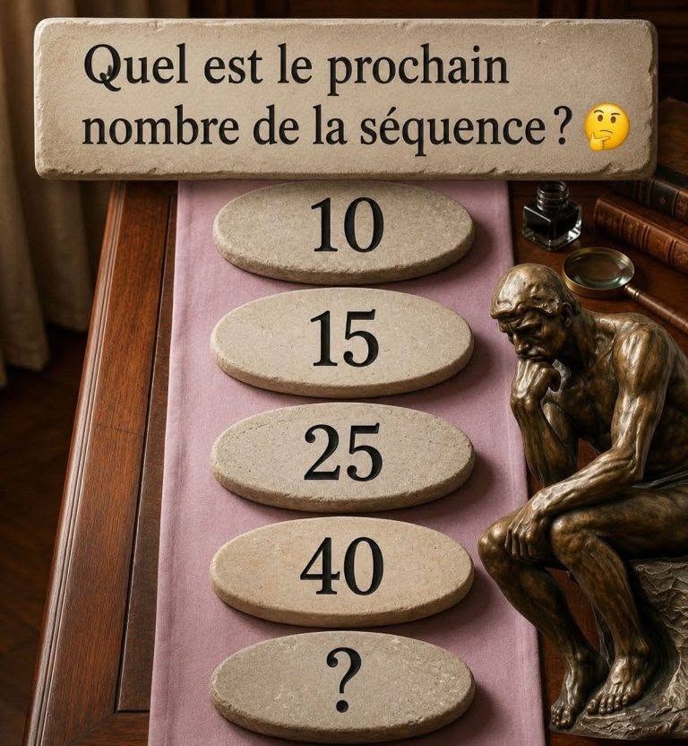 Saurez-vous trouver le prochain nombre de cette suite ? Regarde le lien pour réponse