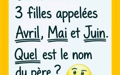 L’énigme qui piège presque tout le monde ! Voir le lien pour la réponse….
