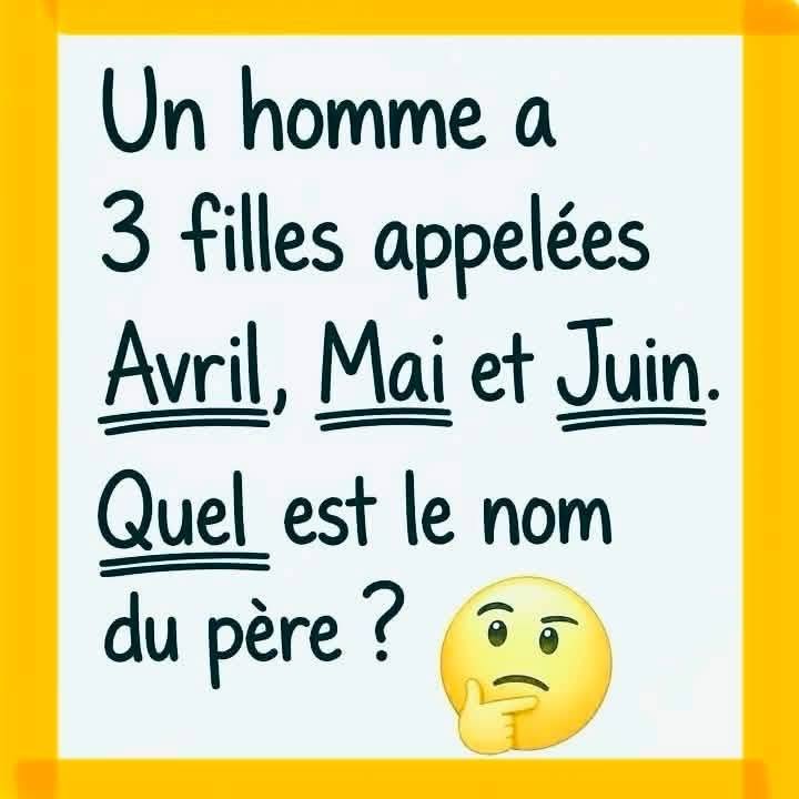 L’énigme qui piège presque tout le monde ! Voir le lien pour la réponse….