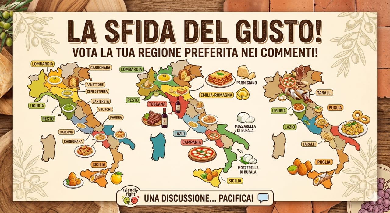 Selon vous, quelle région italienne propose la meilleure gastronomie ?