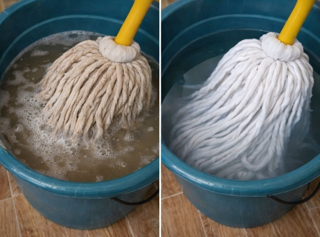 Serpillère très sale, ne la rachètez pas : une goutte de cet ingrédient et elle sera comme neuve.