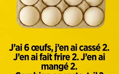 Combien d’œufs reste-t-il ? L’énigme qui déconcerte 99 % des gens