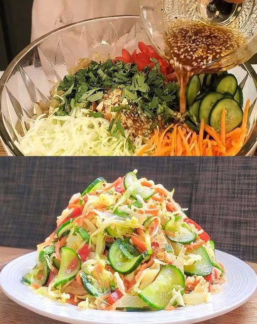 Mangez une salade de concombre et de chou tous les soirs et vous remarquerez une différence au niveau de votre tour de taille !