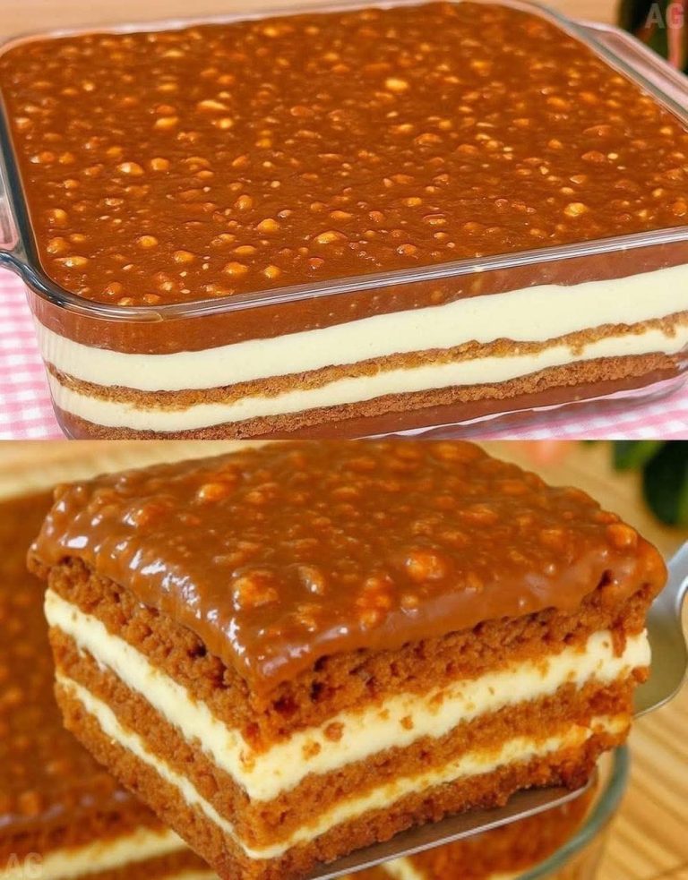Gâteau au miel avec caramel et noix