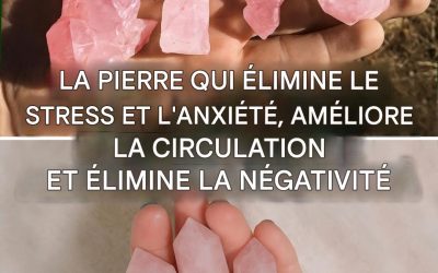 Quartz rose : la pierre qui élimine la négativité et l’anxiété et améliore la circulation.