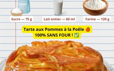 Tarte aux Pommes Caramélisées à la Poêle (Sans Four) — Fondante, Moelleuse et Ultra Gourmande !
