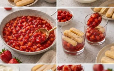 Tiramisu aux fraises facile (sans stress, crème légère au mascarpone)