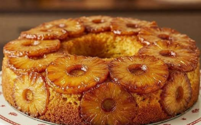 Gâteau renversé à l’ananas : un classique doré, juteux et irrésistible