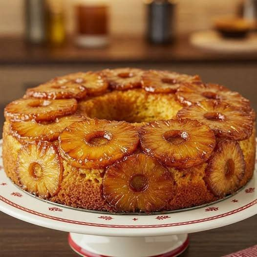 Gâteau renversé à l’ananas : un classique doré, juteux et irrésistible
