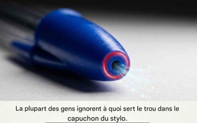 Sais-tu à quoi sert le trou dans le capuchon du stylo ?
