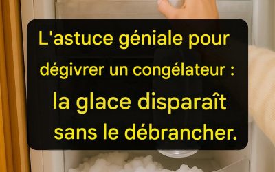 L’astuce ingénieuse pour dégivrer un congélateur : la glace disparaît sans débrancher la prise électrique.