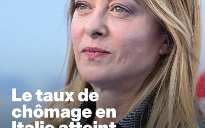 Avec 5% de chômeurs, l’Italie atteint un niveau historiquement bas, largement en dessous des 8,1% de la France et des 6,2% de la zone euro